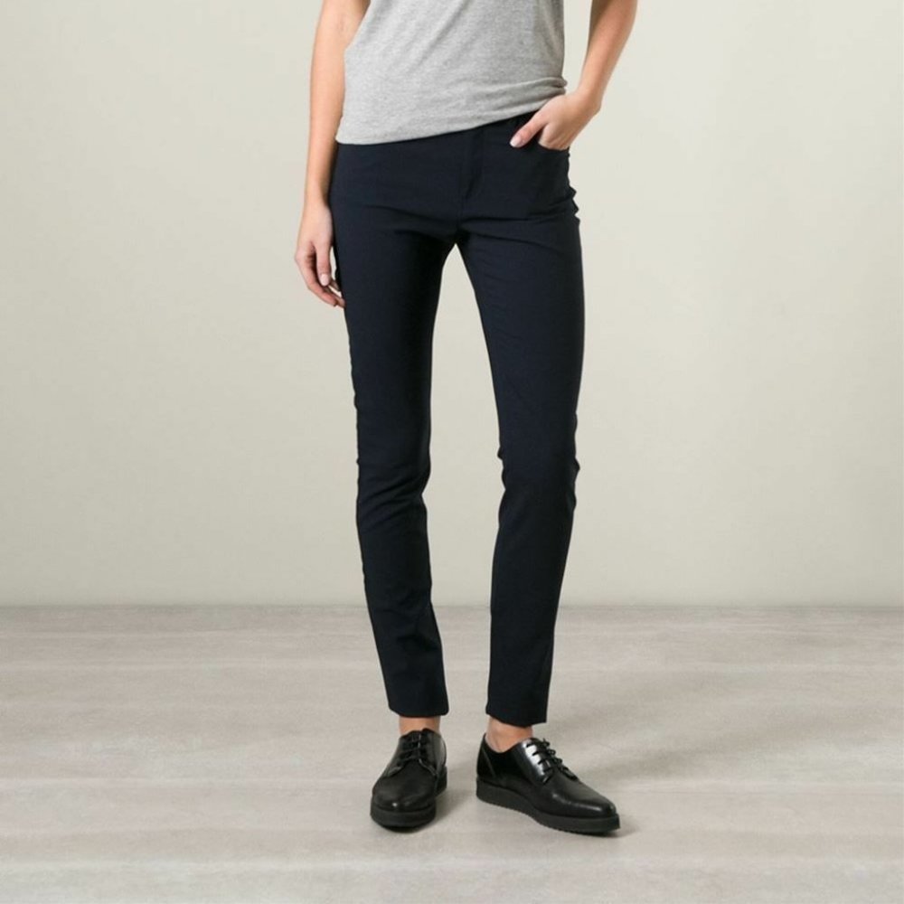 ACNE STUDIOS Navy WOOL Blend PANTS Slim SKIN